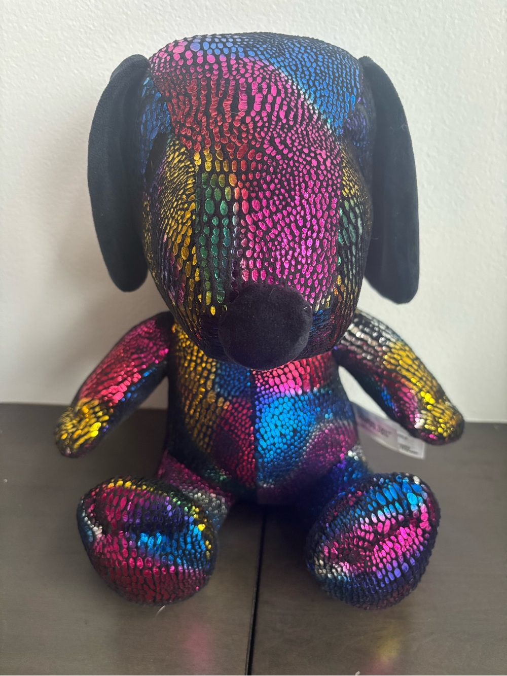 Snoopy Metallic Foil Embossed Sparkle Limited Ed Rainbow Peanuts 12” Plush